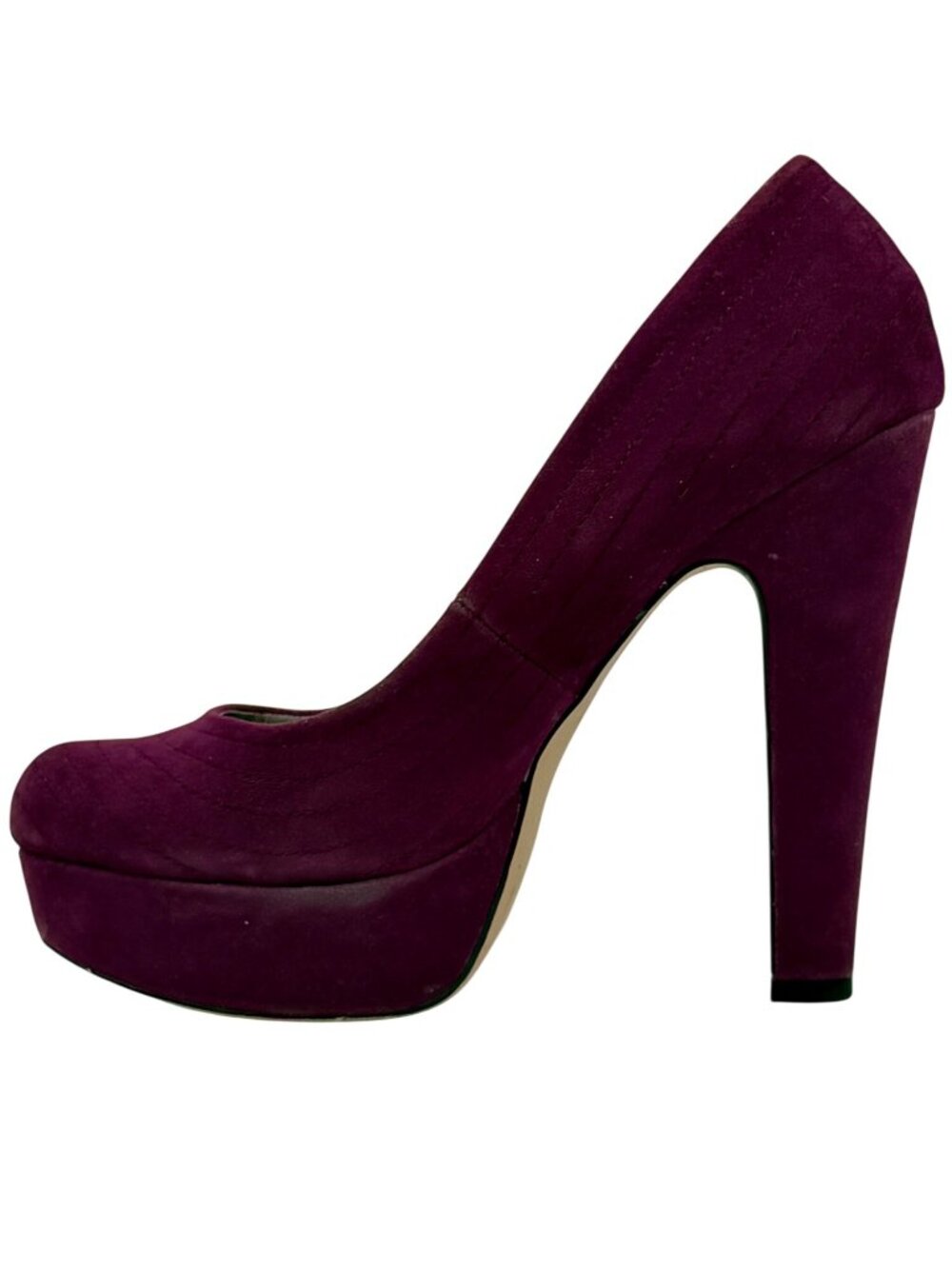 VTG JustFab Purple Platform Block Heels 9 | Vampy Baddie Indie Sleaze McBling - Picture 7 of 16